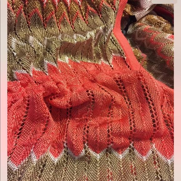 Shelley Segal Women Pink Chevron Print Knit Shirt Dress Medium - Picture 6 of 8